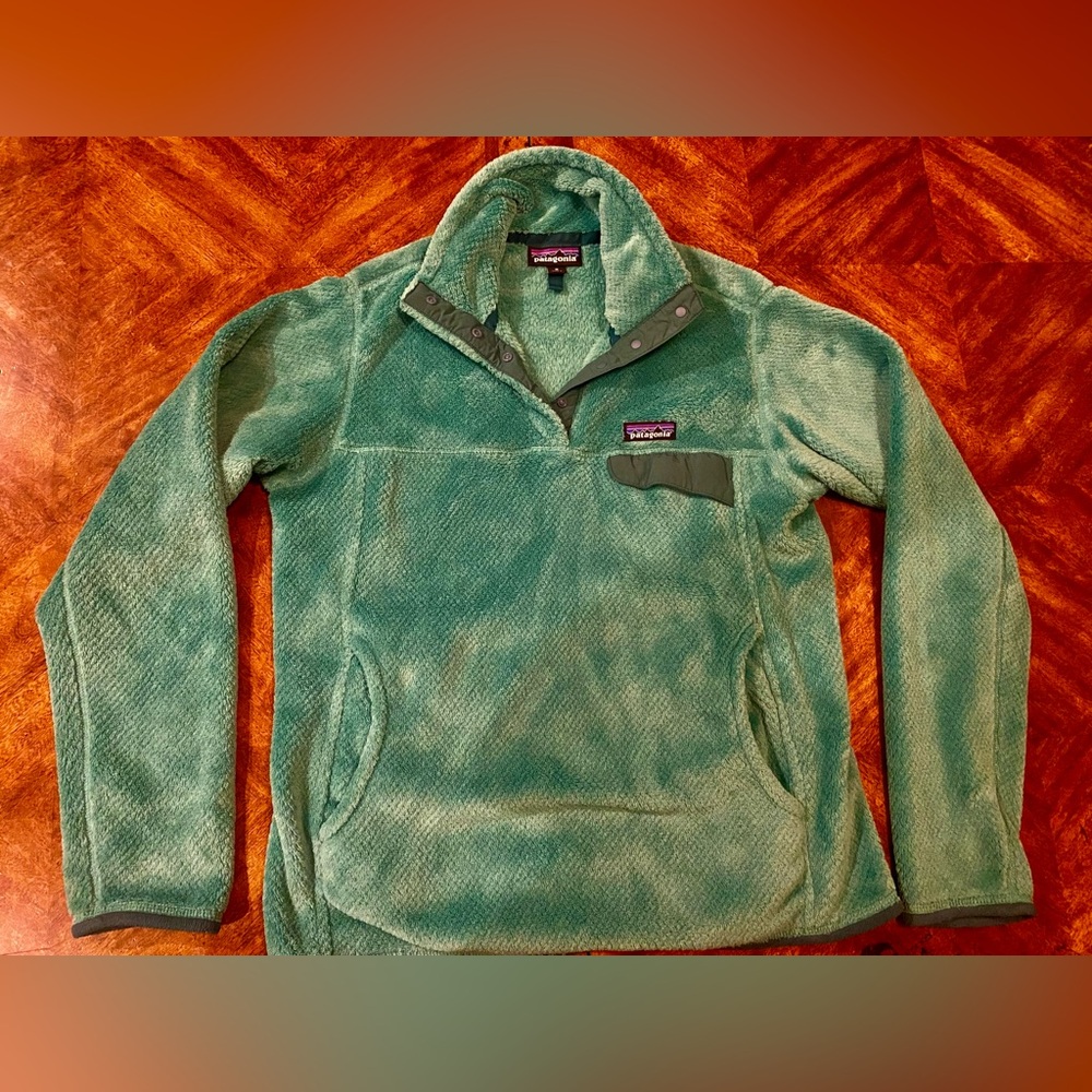 Patagonia Women’s Re-Tool Snap-T Fleece Pullover Jacket Teal